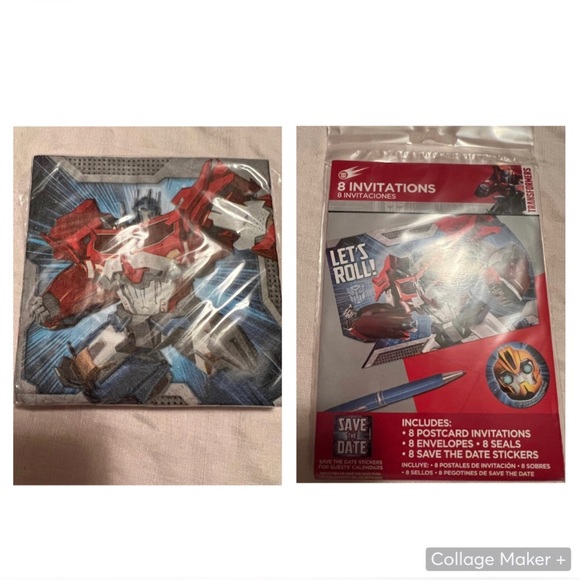 Transformers Movie | PARTY SUPPLIES DUO | Invitations and Napkins - Picture 4 of 5
